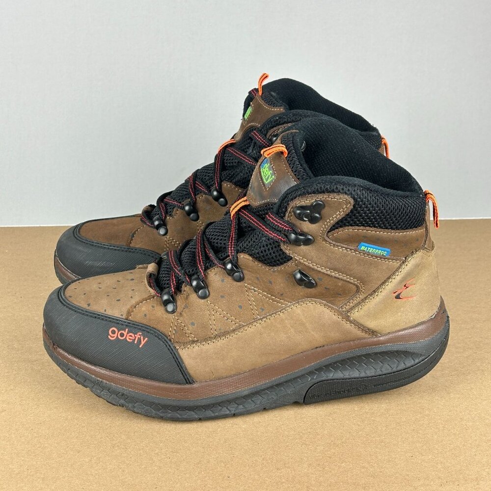 Gravity Defyer Sierra Leather Hiking Boots Womens 10.5 Brown Lace Up